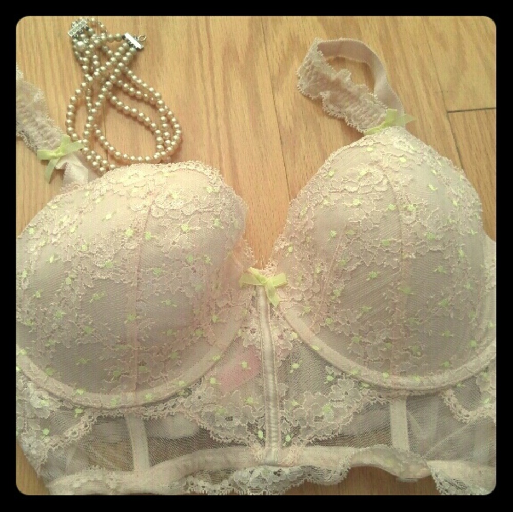 VS Dream Angels Lined Demi Long Line Bra-36DD (E)